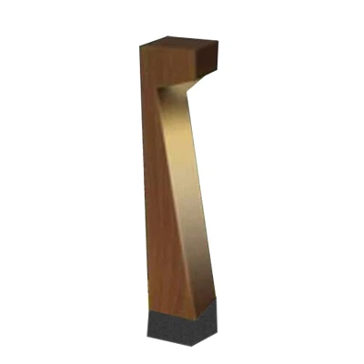 আলংকারিক কাঠের শস্য লন লাইট পোল বোলার্ড লাইট 10W